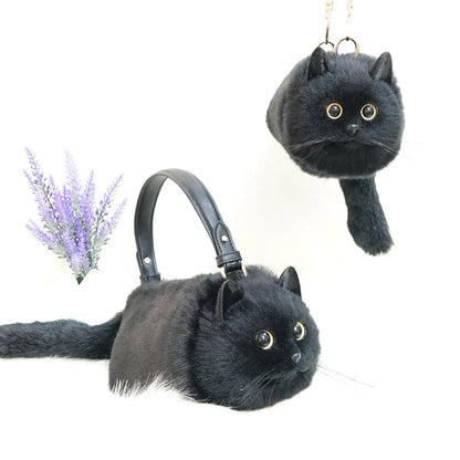 Luxury Women’s Handbag – Cute Cat Tote & Crossbody Bag