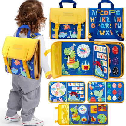 Montessori Busy Board Backpack for Kids Learning